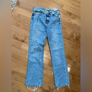 Zara high rise straight leg jeans